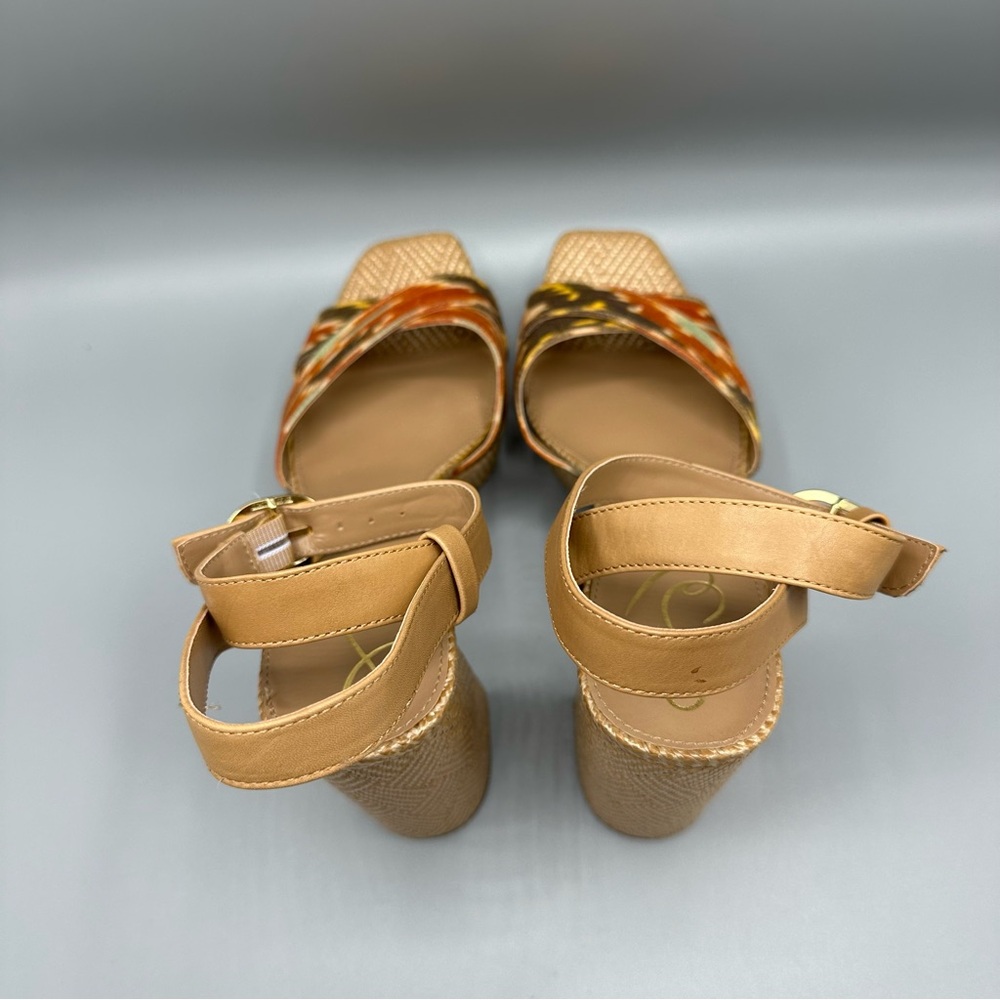 Sam Edelman Nolita Heeled Sandal Shoes Women’s Size 10 Orange Brown - Picture 11 of 16